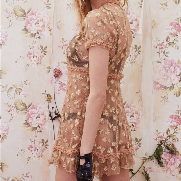 For Love & Lemons Garden Tulle Mini Dress XS - Picture 2 of 3